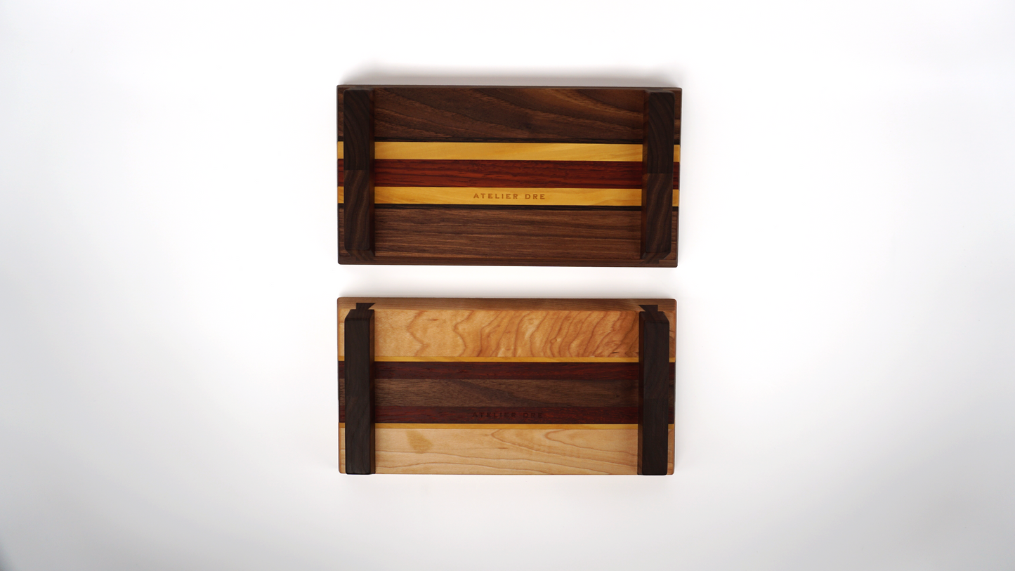 {2} 9.96″ x 5″ Black Walnut+++ & Maple+++