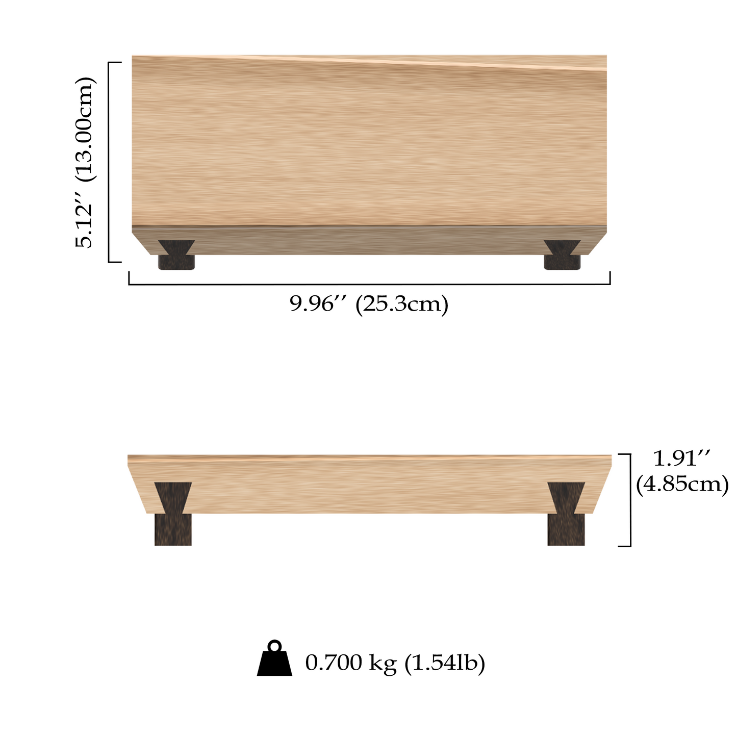 {2} 9.96″ x 5″ Maple++