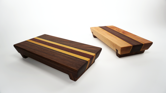 {2} 9.96″ x 5″ Black Walnut+++ & Maple+++