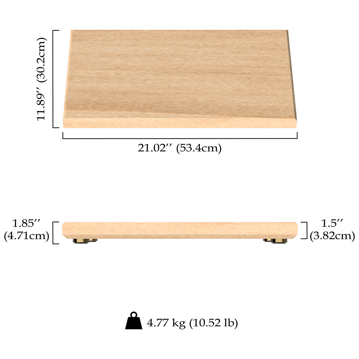 21″ x 11″ x 1.5″ Cherry+++